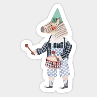 Zebra Clown Sticker